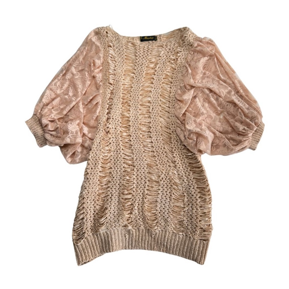 Missshop Lace Sleeve Top- Women’s Size L